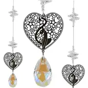 Silver Cat Crystal Suncatcher, crystals gift rainbow pendant suncatchers mixed