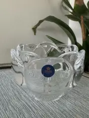 NEW Royal Copenhagen Lotus Crystal Votive Holder, Set Of Two