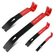 4Pcs Flat Pry Bar Set,5-1/2",7-1/2",10",15" Crow Bar with Nail Puller,Utility...