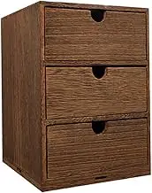 CTIRCHIU Multi Layer Storage Drawer Box Wooden Organizer with Capacity for Home Office Living Room Bedroom and More Brown
