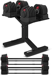 CORTEX Revolock V2 80kg Pair Set Adjustable Steel Dumbbell Barbell All-in-One with Stand