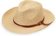 [Wallaroo Hat Company] Women’s Quinn Fedora – UPF 50+, Wide Brim, Natural Fiber, Adjustable Sizing for Medium Crown Sizes
