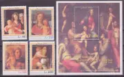 SIERRA LEONA 2003 NAVIDAD 4 VALORES + HOJITA BLOQUE NUEVOS MNH