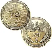 Yes No Decision Coin – Funny Decision Maker Challenge Coin, 1.57" Metal Yes/No Flip Coin with Case – Unique Yes No Coin for Divination, Games, Work & Everyday Use