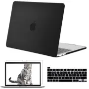 3-IN-1 SET MacBook Air 13.6 Inch Case +Keyboard Skin+Screen Cover A2681 M2 Black