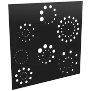 ProtectorAl 300-1200w x 300-1200h Gloss Black/Satin Black Fireworks Unframed Composite Deco Panel
