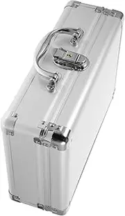 LALAFINA Aluminum Alloy Portable Tool Case with Impact Absorbing Border Hard Storage for Tools Valuables Compact Design for Secure Storage
