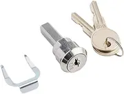 Cabinet Lock with Keys, 44mm Cam Locks keyed Alike, Cabinet Cam Lock Set for Thick Drawers Cabinets RV Storage Locks Tool Box Lock Replacement, 1 Fastening Tab and 2 Keys/1 Cylinder