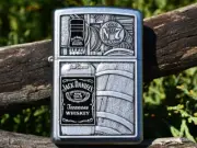 Jack Daniels Bottle Zippo Lighter - Barrel - Old No. 7 - Tennessee Whiskey Rare