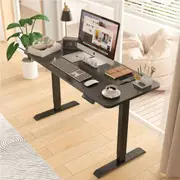 Advwin Standing Desk Electric Ergonomic Adjustable Height Sit Stand up Desk 120cm Black Splice Board Table Top+Black Frame