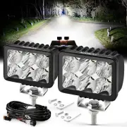 AUXBEAM 3" LED Work Light Bar Driving Lamp Pods For Can Am Maverick X3 2017-2023