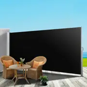 InstaHut Side Awning Sun Shade Outdoor Retractable Privacy Screen 2X3M Black X2