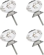 Ceramic Knob,Cabinet,Furniture Pull Handles,Door Pull,Drawer Pull Handle,4pcs Ceramic Knobs Vintage Knob Drawer Round Pull Handle Furniture Door Cabinet Cupboard Wardrobe Dresser Decorative #1