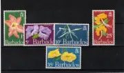 Barbados. Serie de 5 valores del Tema Flora