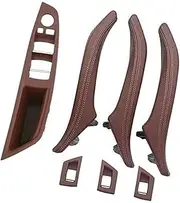 Jodriva 51417225873 51417359283 LHD RHD, for, 5 Series F10 F11 F18 520 523 525 528 530 535 2010 2011-2017 Interior Door Pull Handle Set Car Interior Door Handle(Black Lhd Brown Set)