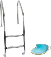 Swimming Pool Ladder,IIncline Above Ground in-Pool Swimming Pool Steps,Inground Stainless Steel Swimming Ladder,Stable and Simple to Use(2Step)