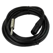 15FT XLR 3-Pin Male to 6.35mm 1/4 Mono Cable Shield TRS Stereo Audio Mic Cable