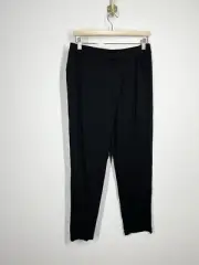 Eileen Fisher Black Jersey Knit Slouchy Pants Small Pull On Stretch Crossover