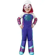 Spidey And His Amazing Friends Childrens/Kids Deluxe Ghost-Spider Costume Blue/Pink/White 2-3 Years