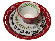 Burton and Burton Happy Birthday Jesus Cake Stand Chip Dip set