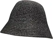 [Generic] Straw Bucket Hats for Women Wide Brim Sun Hat Uv Protection Sun Hats Summer Beach Hat for Travel Vacation