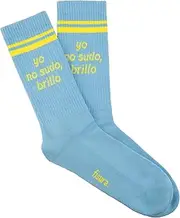 [Fisura] Original Unisex Socks Brillo Blue Socks Gift High Blue Socks Spanish Socks Cotton Polyester Socks One Size Fits All, Glasses Blue, One Size