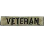 VELCRO® BRAND Fastener Morale HOOK PATCH "VETERAN" MULTICAM NAME TAPE - 1" X 5"