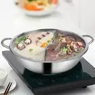 Stainless Steel 34cm Twin Mandarin Cookware Pan Nonstick Durable Kitchen Tool