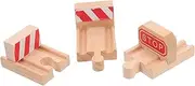 DIY Wooden Railway Track Accessories 3pcs Train Track Smooth Surface
