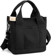 [Generic] 2023 New Women Canvas Tote Purse Shoulder Crossbody Bag Large Capacity Handbag Multi-Pocket Vintage Tote Bags for Travel Work