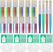 Paint Brush Set Round Flat Brush Palette Apron Easy to Clean Suitable for Acrylic Oil Watercolor Preschool