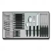 Victorinox Modern 24pc Steak Table Cutlery Set of 24 Piece - Black