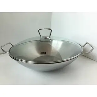 <日耳曼小舖>德國 Fissler Nanjing Wok 蒸炒兩用鍋 耐熱玻璃上蓋中華炒鍋含蒸盤及滴油架