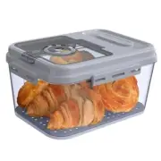 Bread Box for Homemade Bread, Time Recording Bread Containers Storage Grey