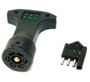 LED 7 Way & 4 Way Flat Circuit Light Tester Round Blade Brake Turn Signal 12V