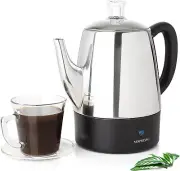 Electric Percolator Coffee Pot | Stainless Steel Coffee Maker | Percolator Elect