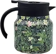 Coffee Carafe Insulated, 1000ml Tea Infuser Tumbler Vintage Floral Pattern, Aesthetic Tea Infuser, Insulated Teapot Mug for Blooming and Loose Leaves Tea