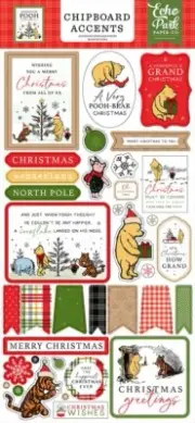 Echo Park ~ WINNIE THE POOH CHRISTMAS ~ Chipboard Accents