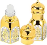Alipis 2pcs Refillable Glass Perfume Roller Bottles Lightweight Essential Oil Containers for Travel Portable Perfume Dispenser with Roller Ball for Effortless Application