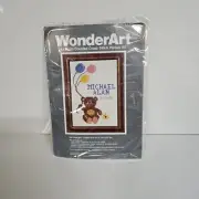 Wonderart Stitchery Kit 5"x 7” sealed vintage #5508 Teddy Bear with ballons