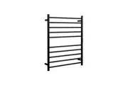 HOTWIRE Hotwire Heated Towel Rail - Round Bar (H900mmxW700mm) with Timer - Black