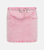 [Y/Project] Y/Project Belted denim miniskirt 27 pink