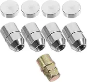 ULTECHNOVO Unique Key Design 12mm x 1.5mm Iron Wheel Lock Nuts Security Bolt Anti-theft Feature Silver Auto Parts