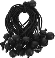 VILLFUL 50Pcs Bungee Cords with Balls Heavy Duty Elastic Tie Downs for Tarp Tent Outdoor Utility Cords Setup for Camping Gear Accessories