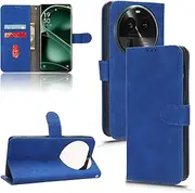 Business Lanyard Phone Bags Compatible with Oppo Find X6 Pro X6Pro FindX6 PGEM110 PGEM10 PGFM10 Convenient Stand Holder Shockproof Leather Protective Shell (Blue,Oppo Find X6 Pro)