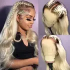 Ombre Lace Front Wig Human Hair Pre Plucked 13x4 Blonde Ombre Lace Front Wigs...