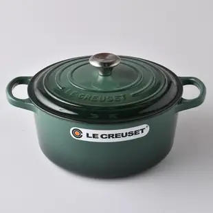 Le Creuset 琺瑯鑄鐵典藏圓鍋 湯鍋 燉鍋 炒鍋 22cm 3.3L 綠光森林 法國製