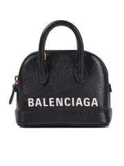 Balenciaga Ville Mini Top Handle in Black/White