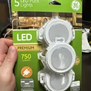 GE 54937-T1 LED HIGH LOW SWITCH LINKABLE PUCK LIGHT 750 LUMENS (5-PACK)