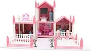 TOYANDONA Educational Building Toy Boys and Girls DIY Castle Villa Set Miniature Doll House Assemble Play Toy for Girls